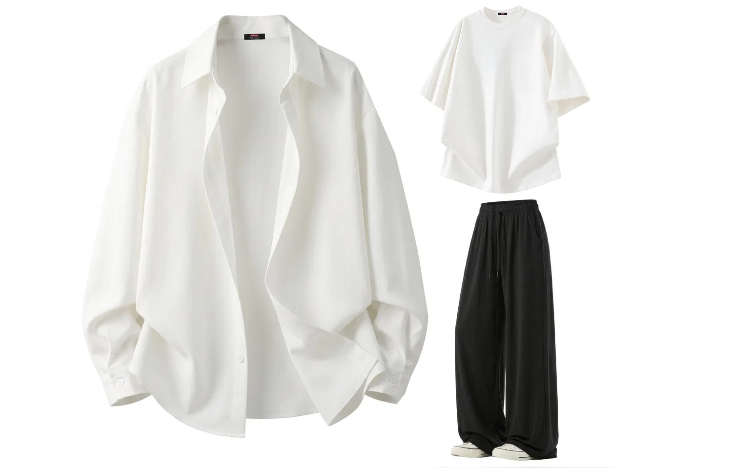 Детский спортивный костюм с отложным воротником BALENO, Black Shirt Black T-Shirt Black Pants — фото 3