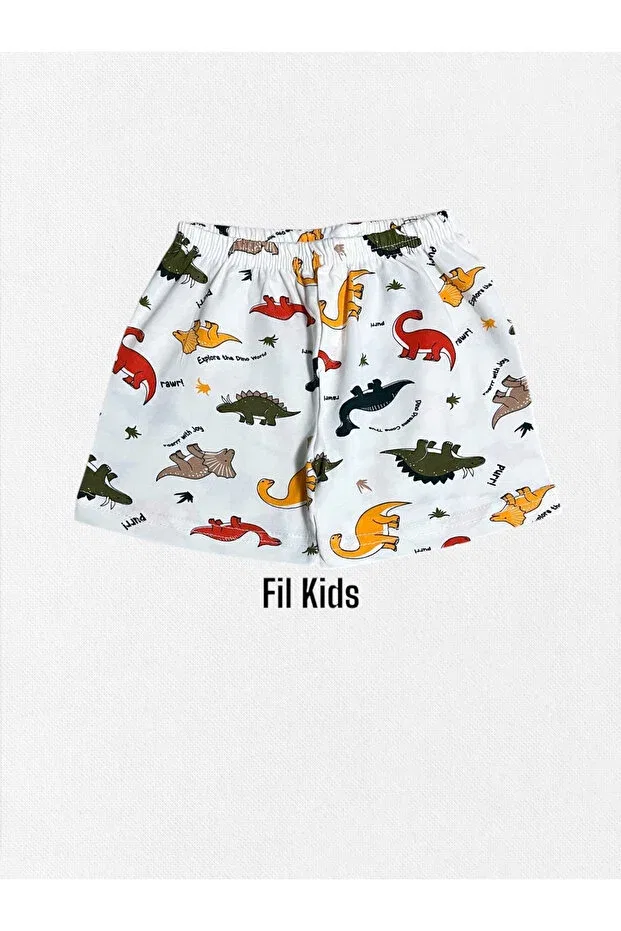 Детский комплект боксеров для мальчиков хлопковый с принтом Elmas Kids, White — фото 3