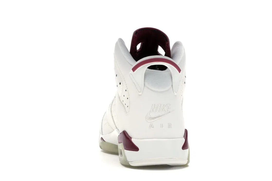 Детские кроссовки Lifestyle с цветовой гаммой Off White/New Maroon Jordan 6 Retro, Off White/New Maroon — фото 4