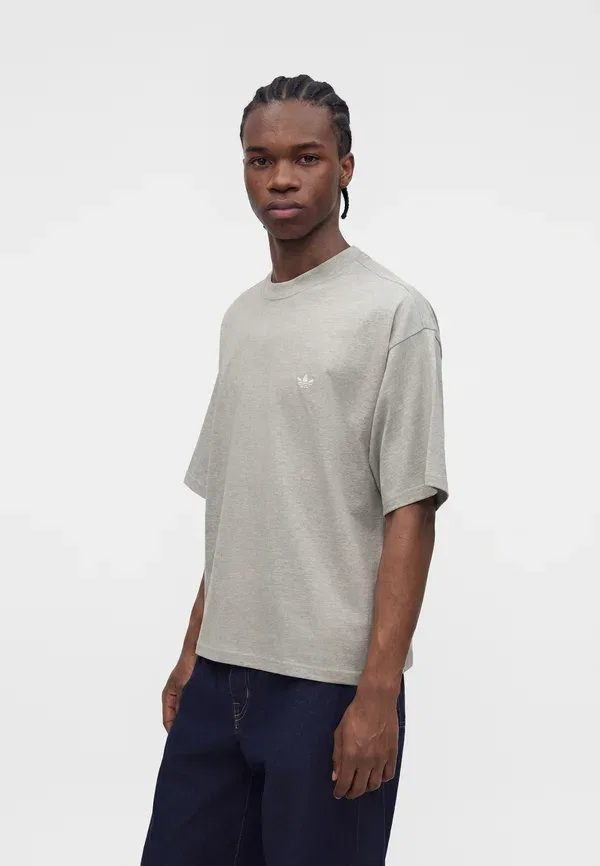 Футболка унисекс - простая футболка Adidas Originals, серый — фото 4