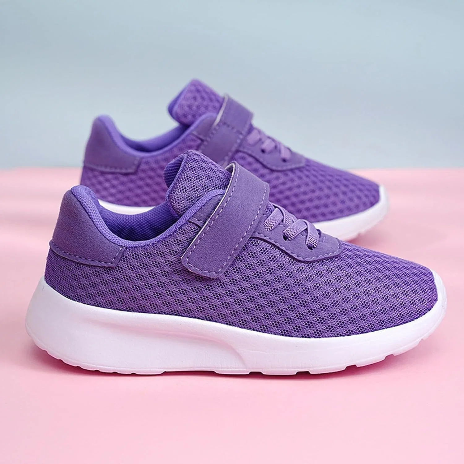 Детские кроссовки для девочек с принтом Mesh Sneakers, Purple — фото 4