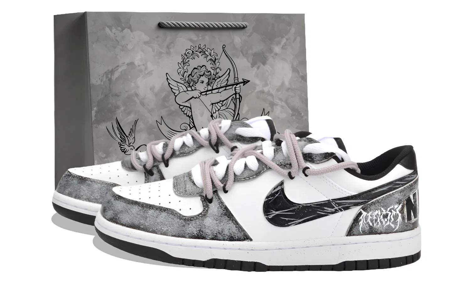 Детские скейтборд-кеды Nike Big Skateboard Shoes, Black/White/Gray