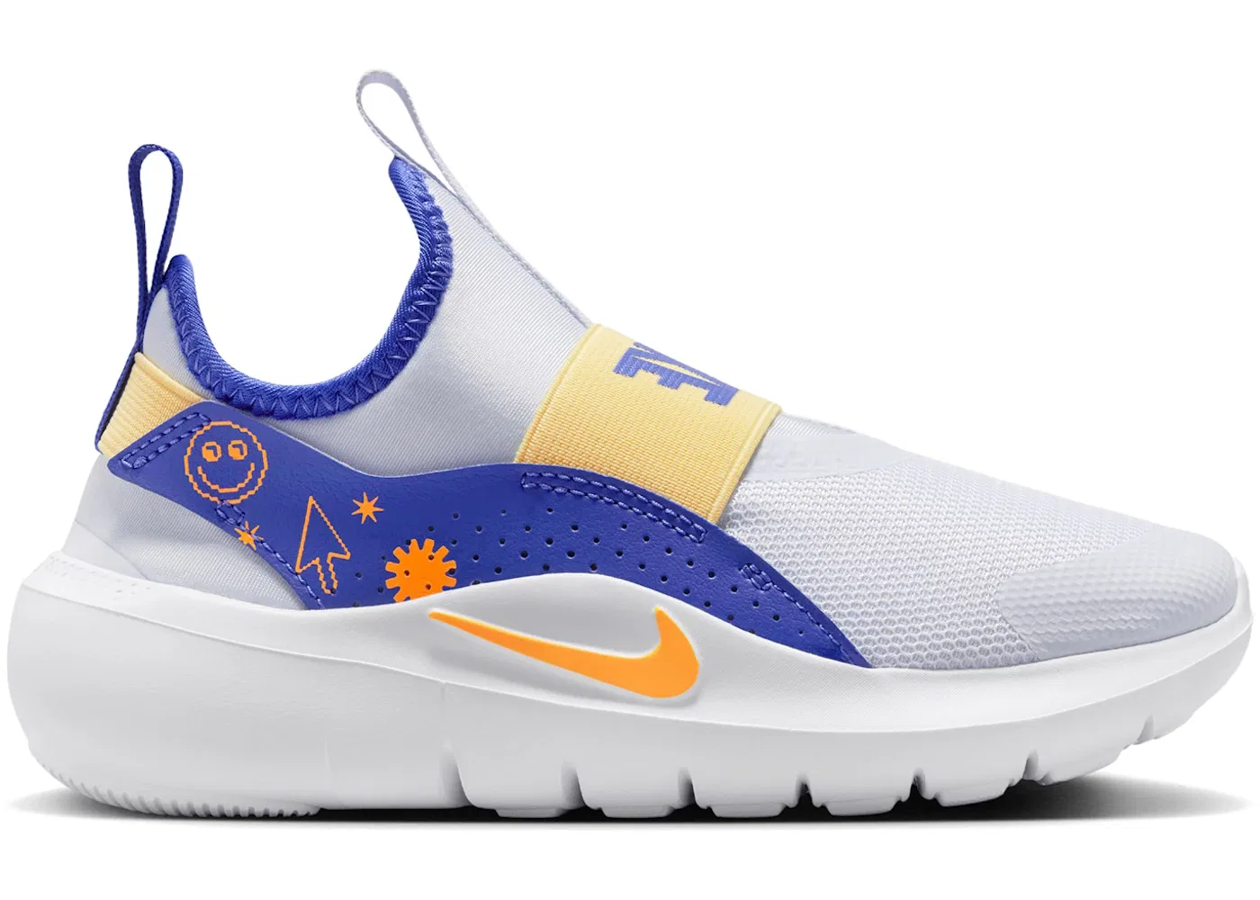 Детские кроссовки Lifestyle Nike Flex Runner 4 SE, Football Grey/Lapis/Soft Yellow/Laser Orange