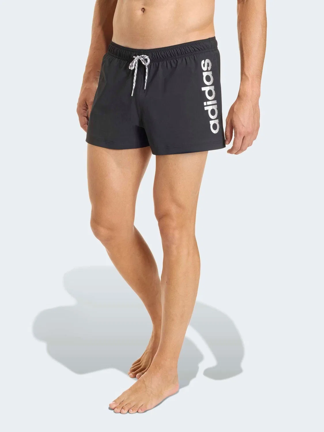 Плавки adidas Logo Stretchy Knit Swim Shorts 3 Inch, черный