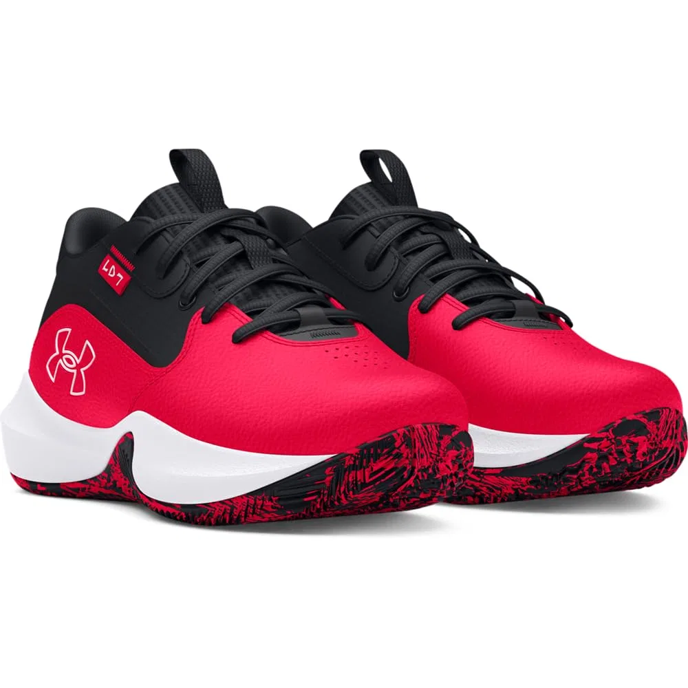 Детские баскетбольные кроссовки для мальчиков Bloqueo Preescolar 7 Under Armour, Red — фото 2