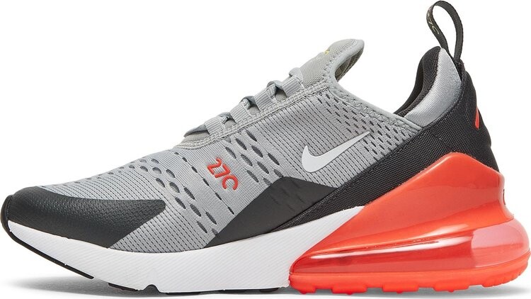 Кроссовки Nike Air Max 270 GS 'Light Smoke Grey Crimson', серый — фото 4