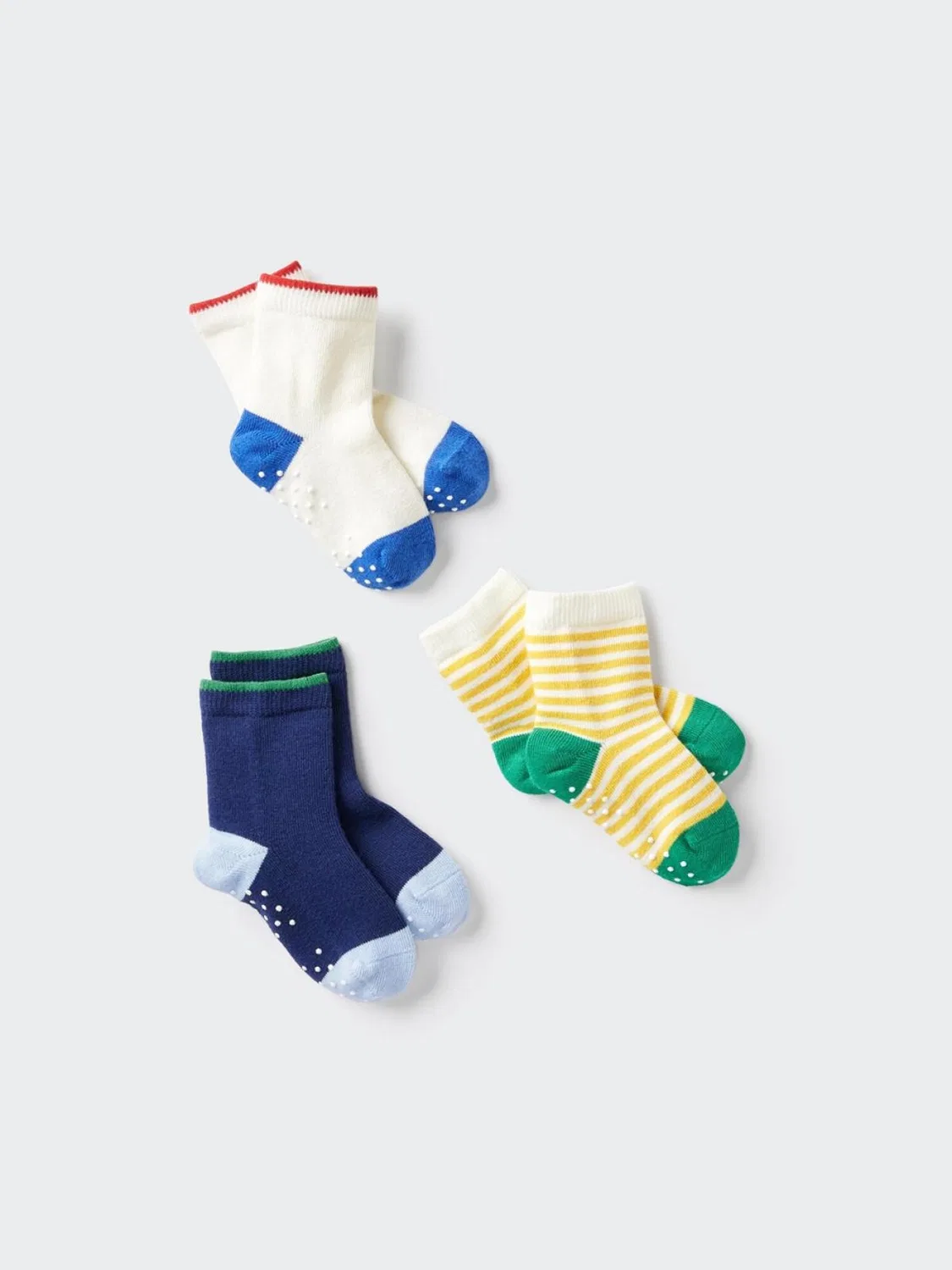 Носки детские комплект 3 пары Uniqlo, молочный