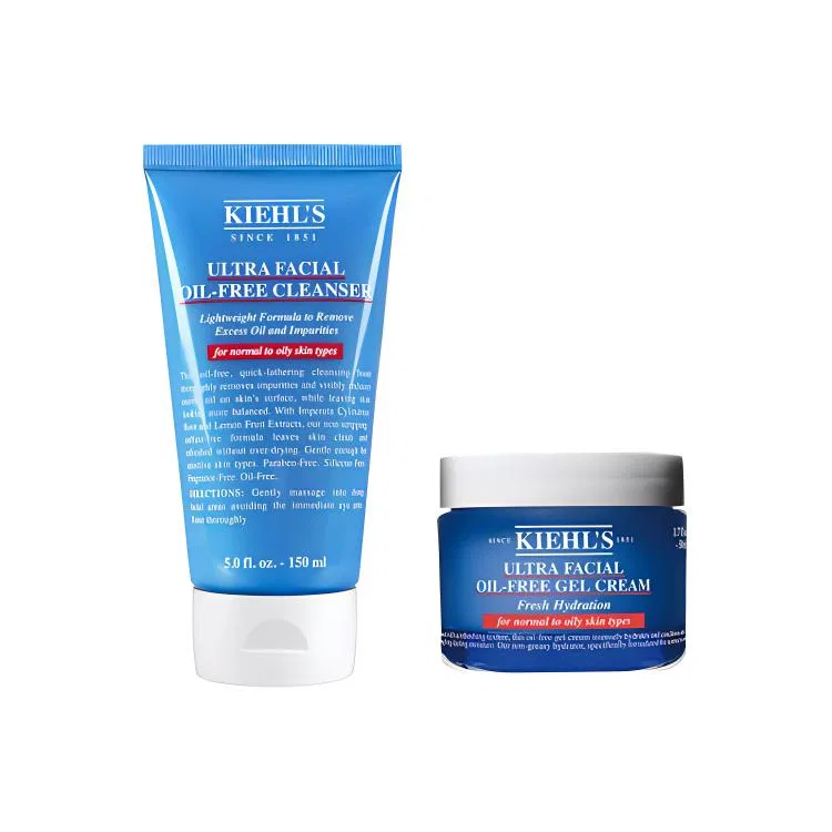 Набор для ухода за кожей Kiehl's, освежающий крем для лица 50 мл и очищающее средство 150 мл, Kiehl's