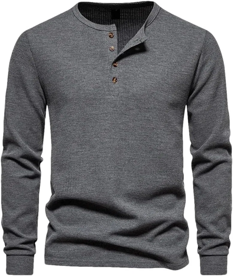 Мужская базовая футболка с длинным рукавом Casual, Dark Gray