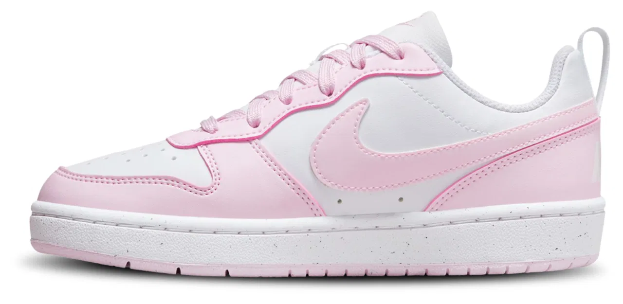 Кроссовки для девочек Court Borough Low Recraft Nike, цвет White/Pink Foam — фото 3