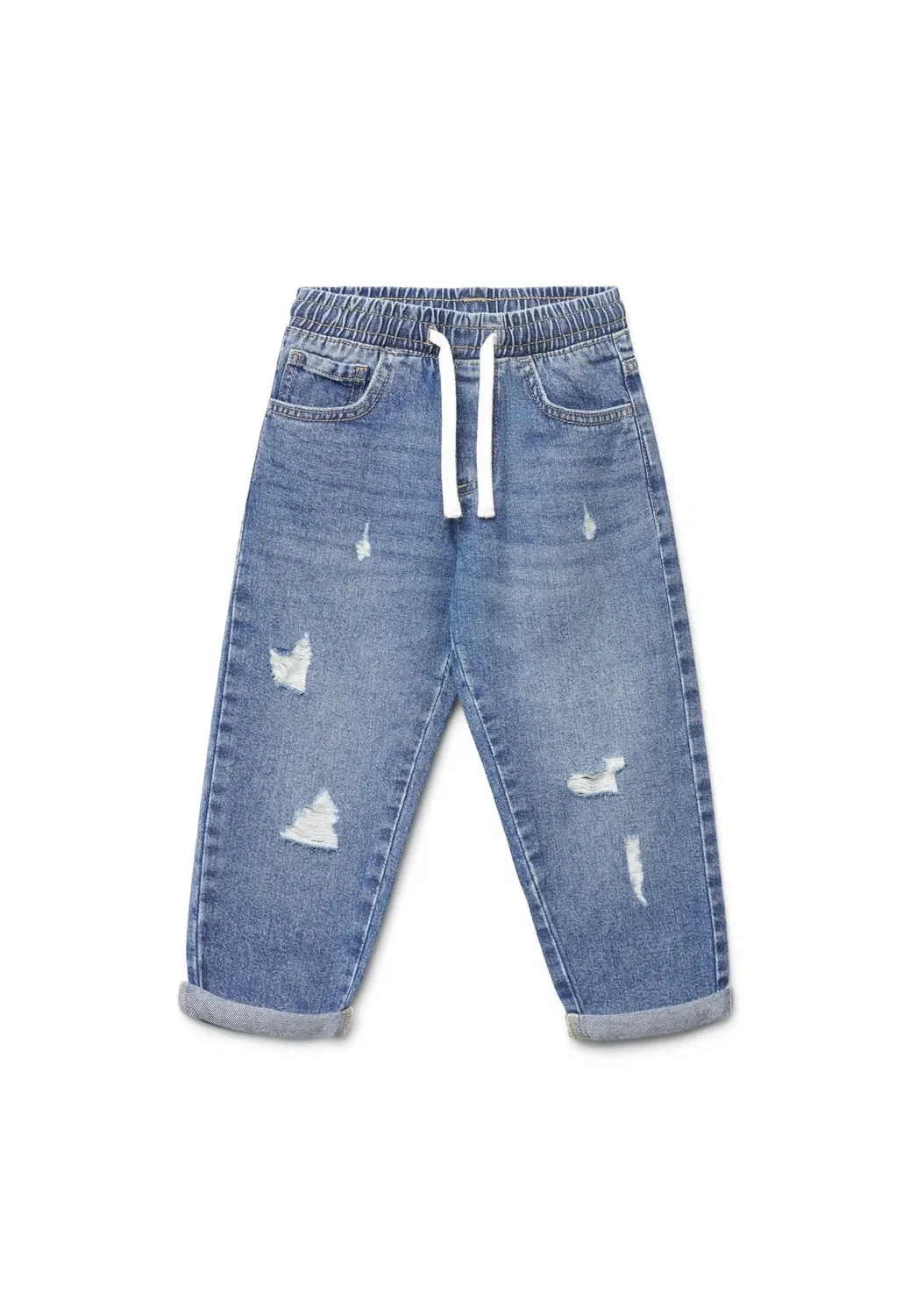 Джинсы-Джоггеры с бретелями - прямые джинсы Terranova, Blu Denim Medio