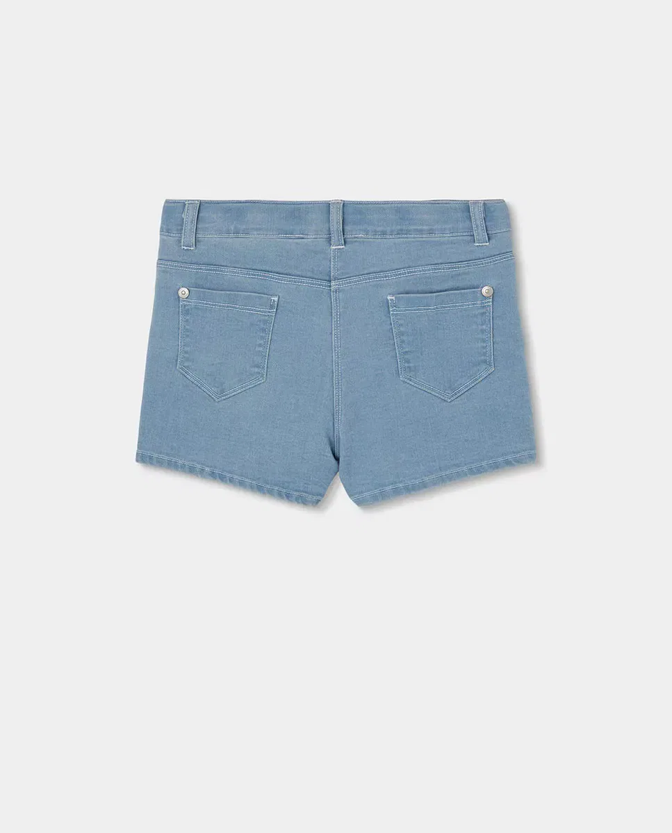 Детские шорты для девочек из денима Short denim Boboli, Azul Denim — фото 3
