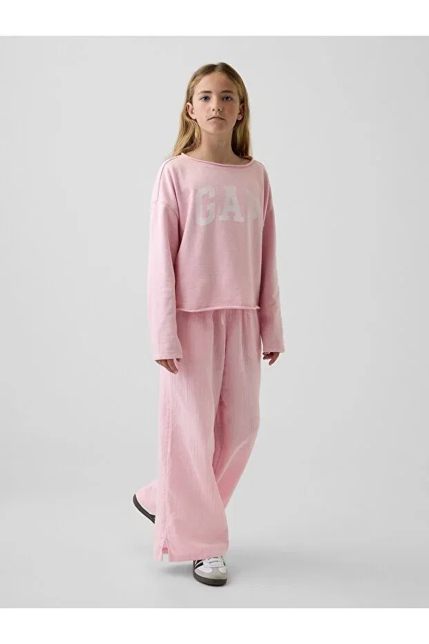 Детское для девочек свитшот с длинным рукавом Gap, Pink-002 — фото 3