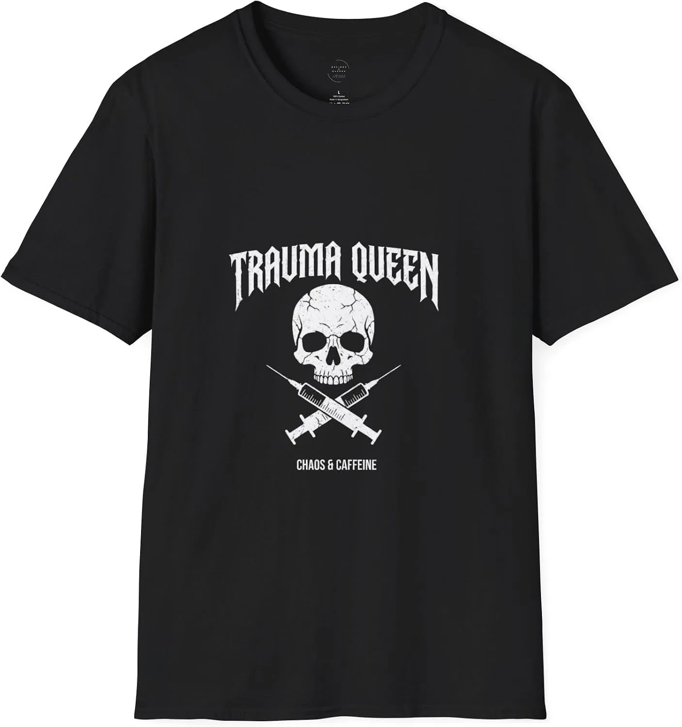 Футболка Trauma Queen с черепом и шприцем GENERIC, Black