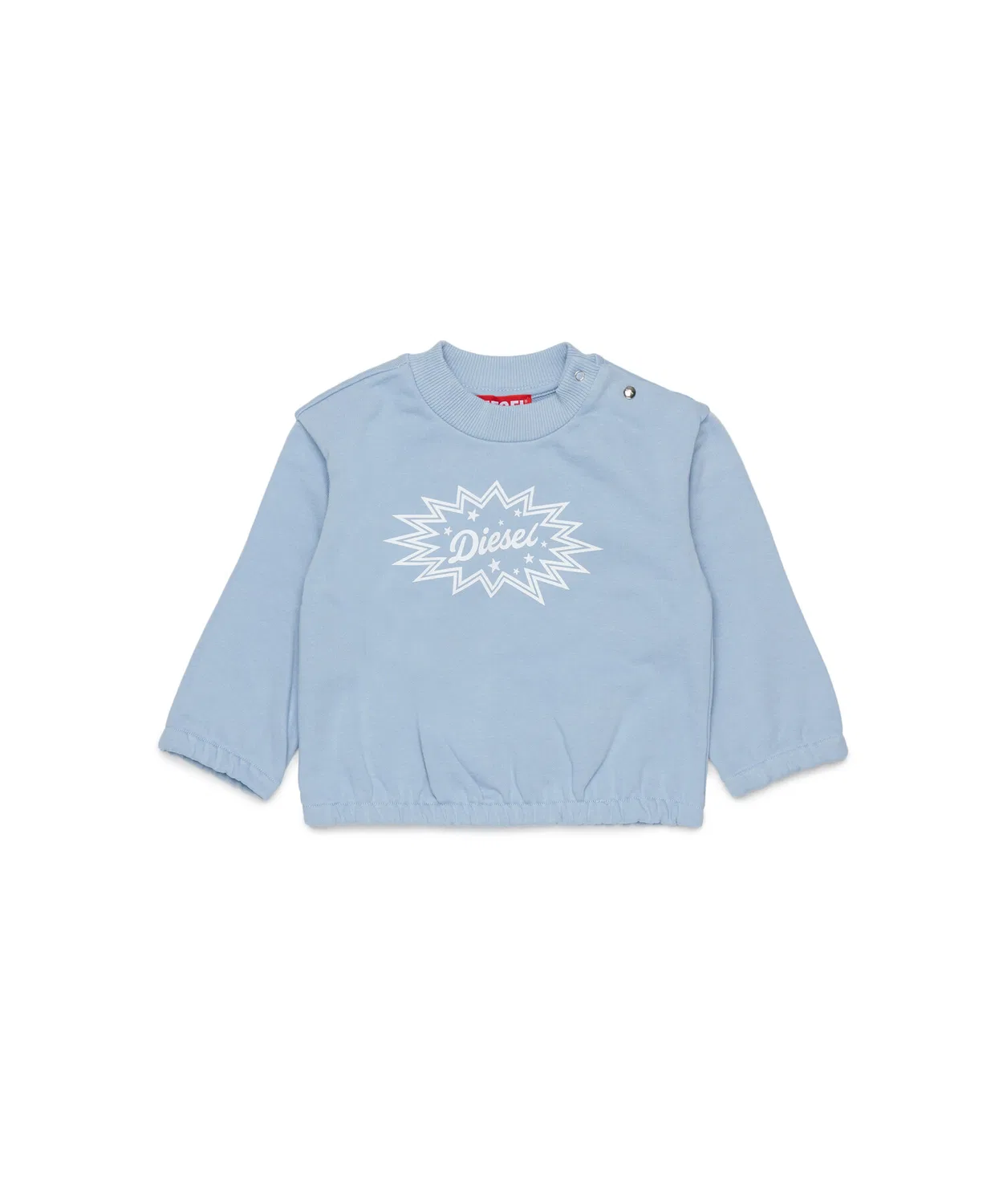 Детский пуловер с длинным рукавомс принтом SFUMB DIESEL, Light Blue