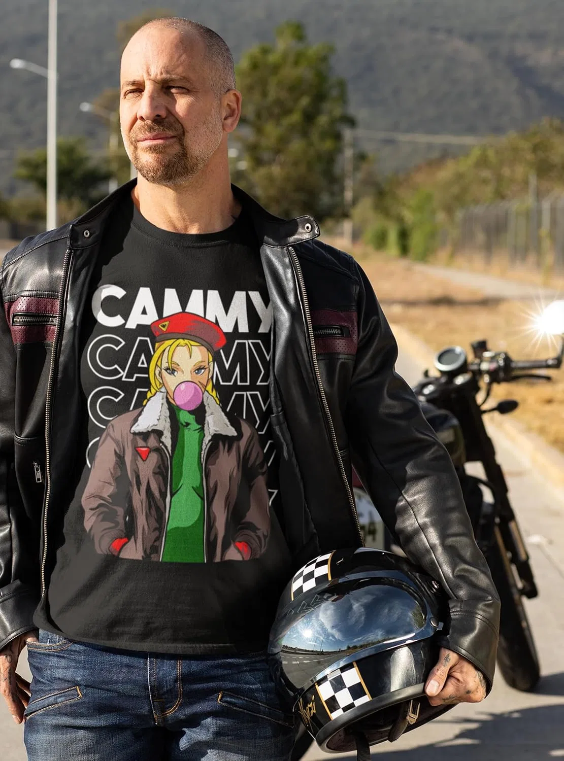 Женская футболка с принтом SF Classic Cammy Retro Arcade Gaming Vintage Gamer Tee, красный — фото 4