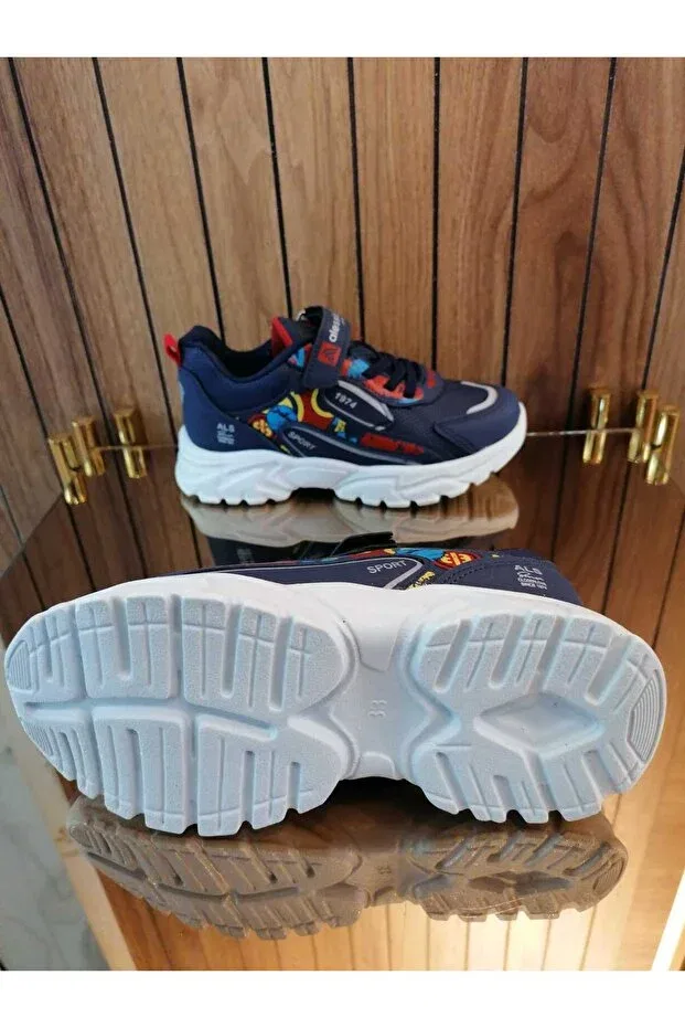 Детские кроссовки для мальчиков с легкой подошвой Özgür Kids, Navy Blue — фото 4