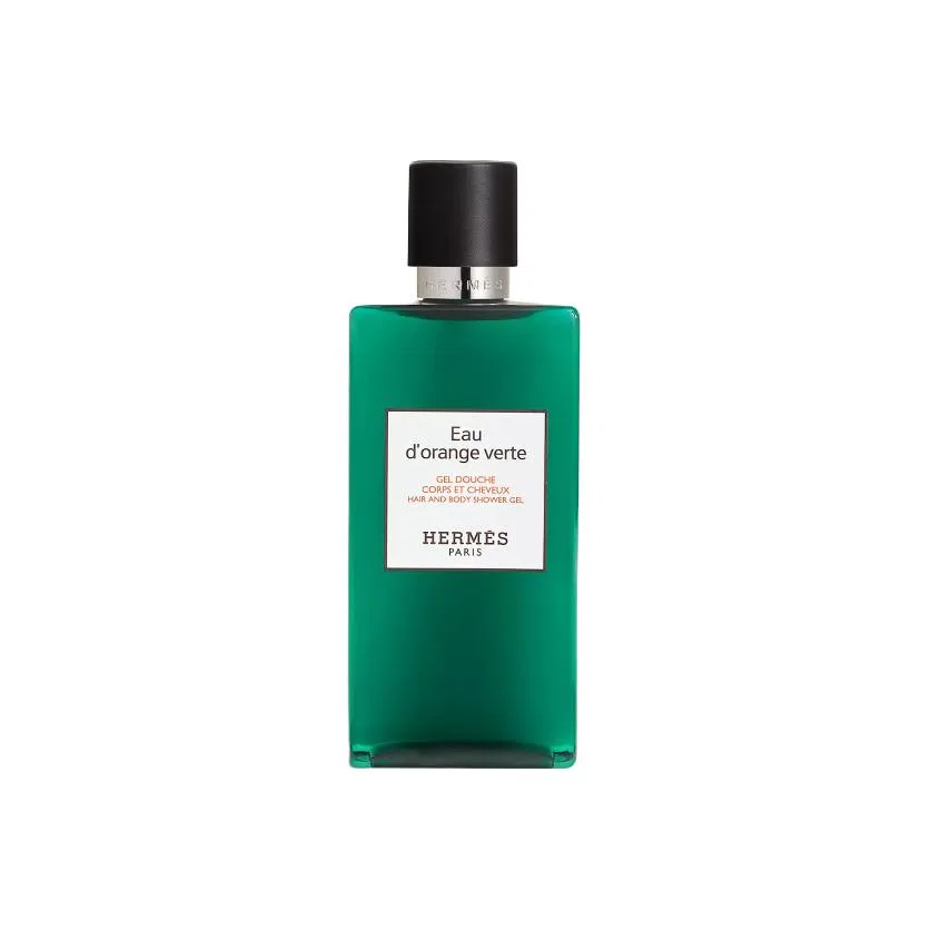 Гель для душа и шампунь с ароматом апельсина и зелени, 200 мл, HERMES, Crimson