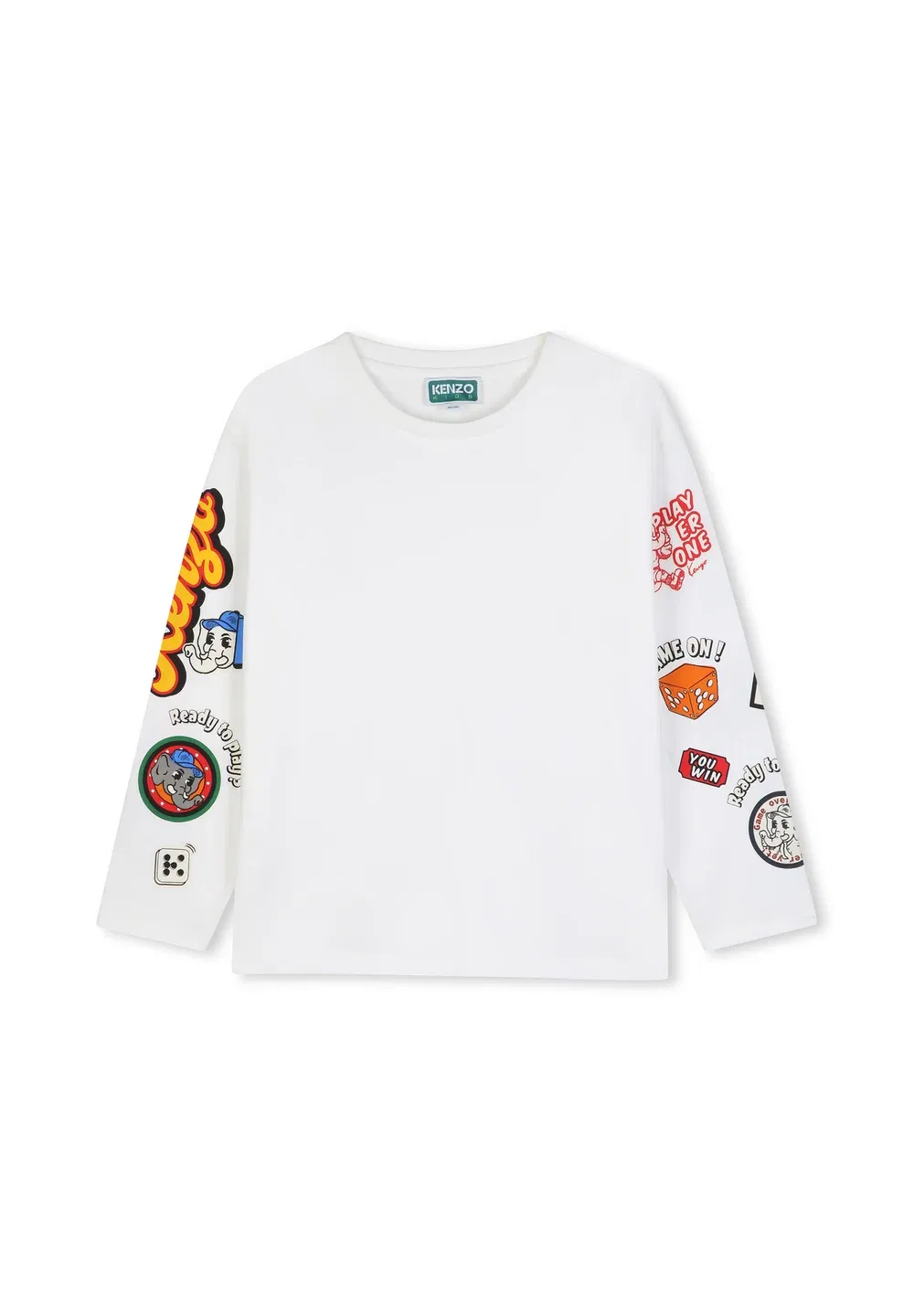 Tee-Shirt manches longues - футболка с длинными рукавами Kenzo Kids, Offwhite