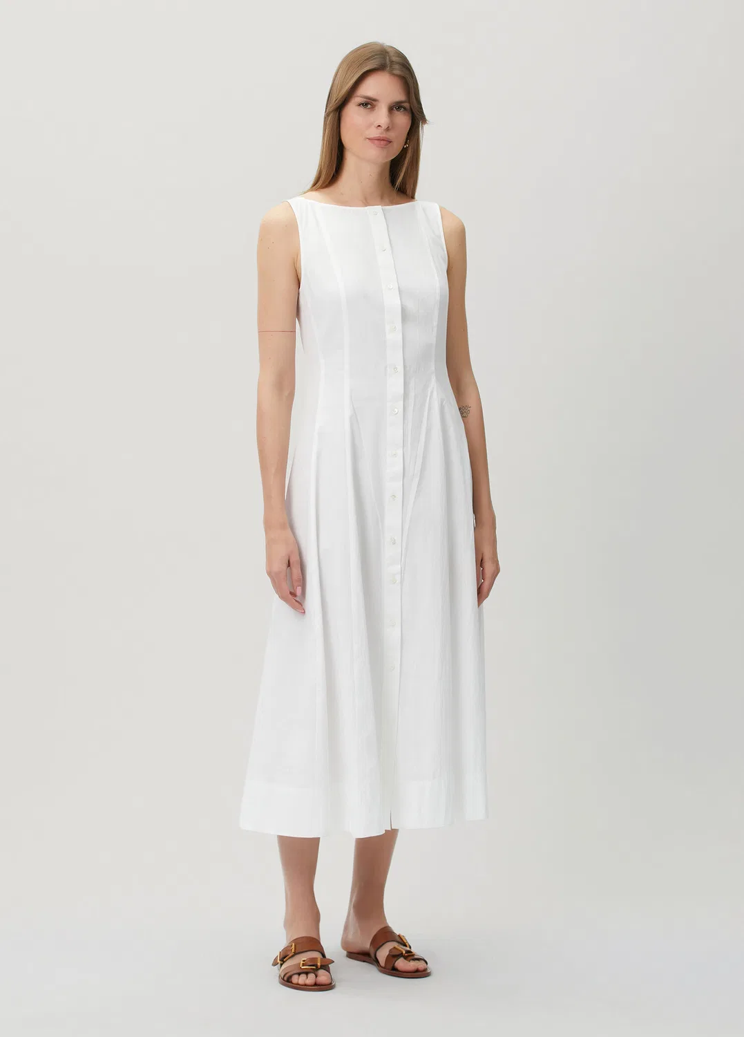 Платье миди Polo Ralph Lauren, white