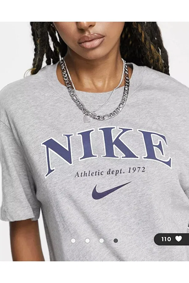 Женская футболка с принтом Sportswear Phoenix Printed Nike, Gray — фото 3