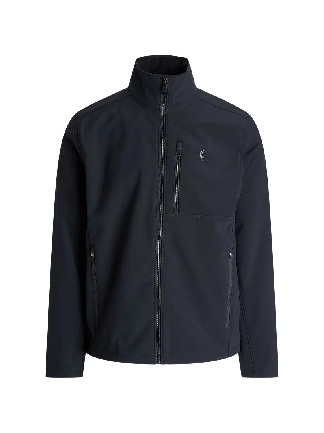 Куртка на молнии черная с вышивкой Polo Ralph Lauren, черный