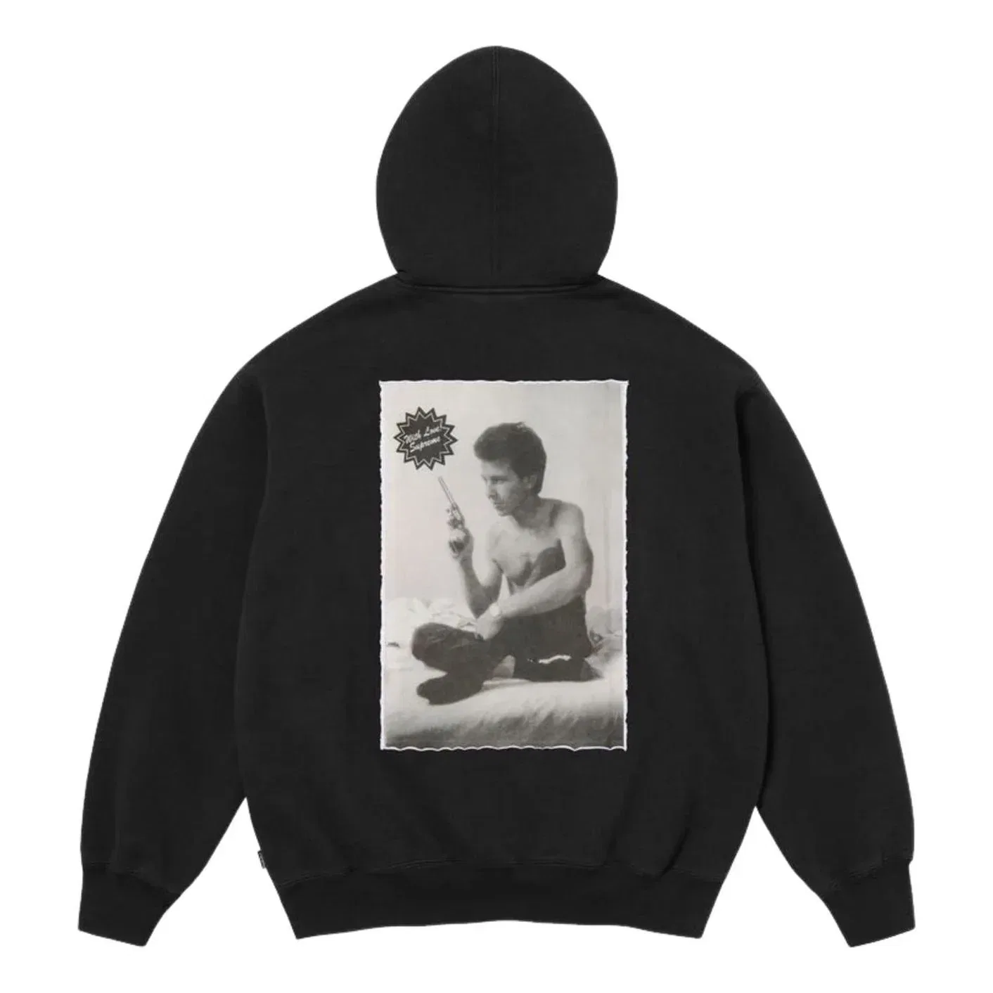 Мужское худи Larry Clark FW26 Zip Up Hooded Sweatshirt 'Black' Supreme, черный