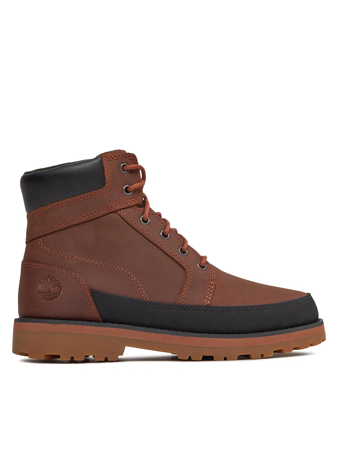 Ботильоны на шнуровке для мальчика Courma Kid Boot W/ Rand Timberland, коричневый