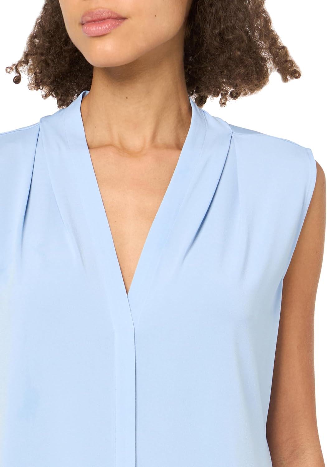 Женский трикотажный топ Calvin Klein с короткими рукавами и текстурированной отделкой, Baby Blue — фото 3