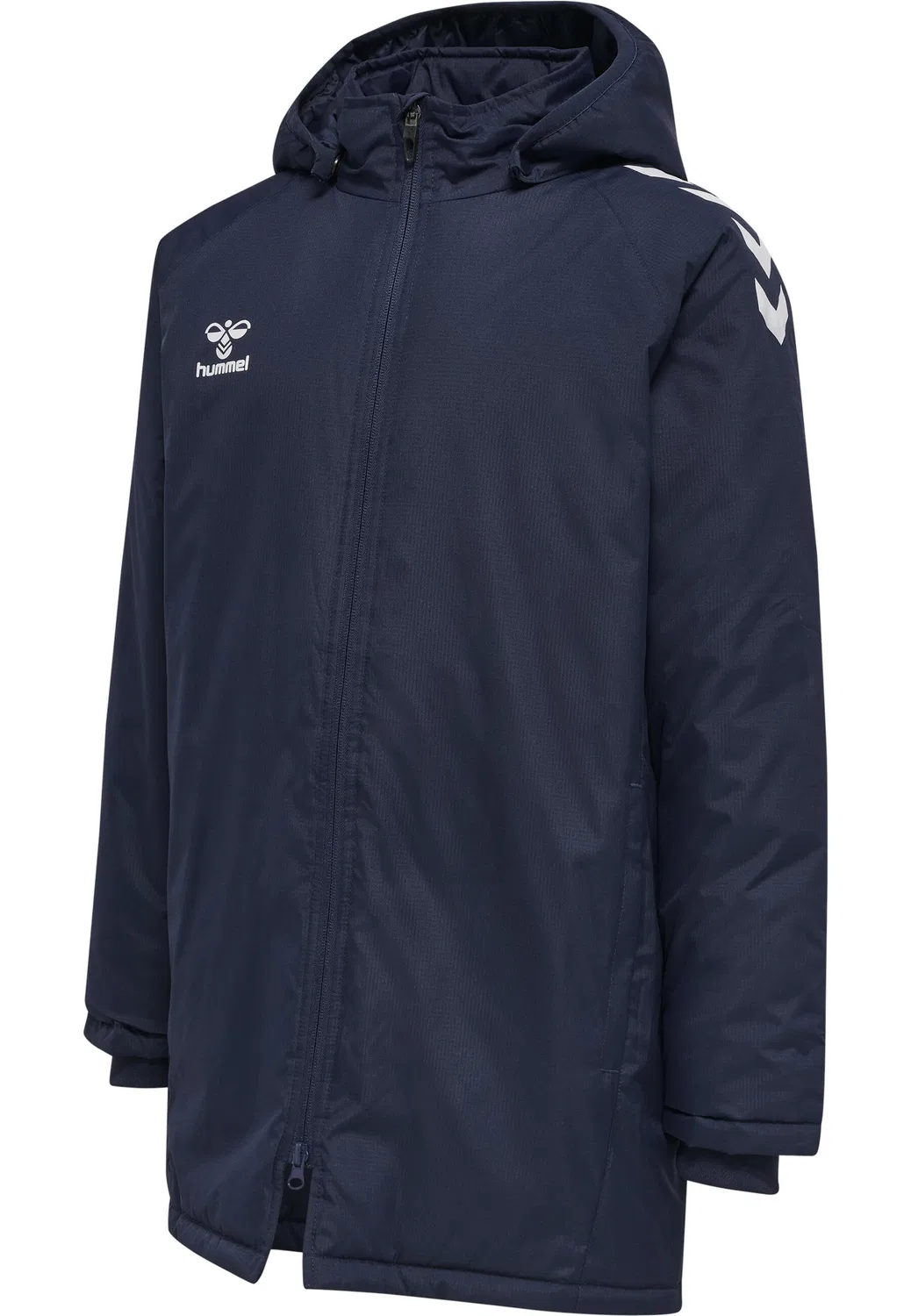 Детская куртка на молнии с капюшоном hmlCORE XK BENCH JACKET KIDS Hummel, Mitternachtsindigo Navyblau