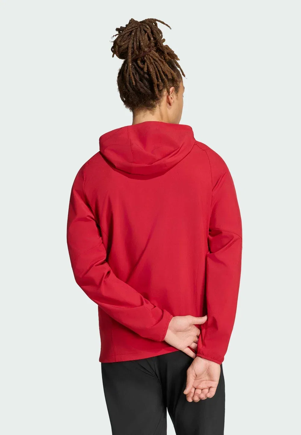 Ветровка As Roma Tiro Travel на молнии - клубная одежда Adidas Performance, Team Victory Red — фото 2