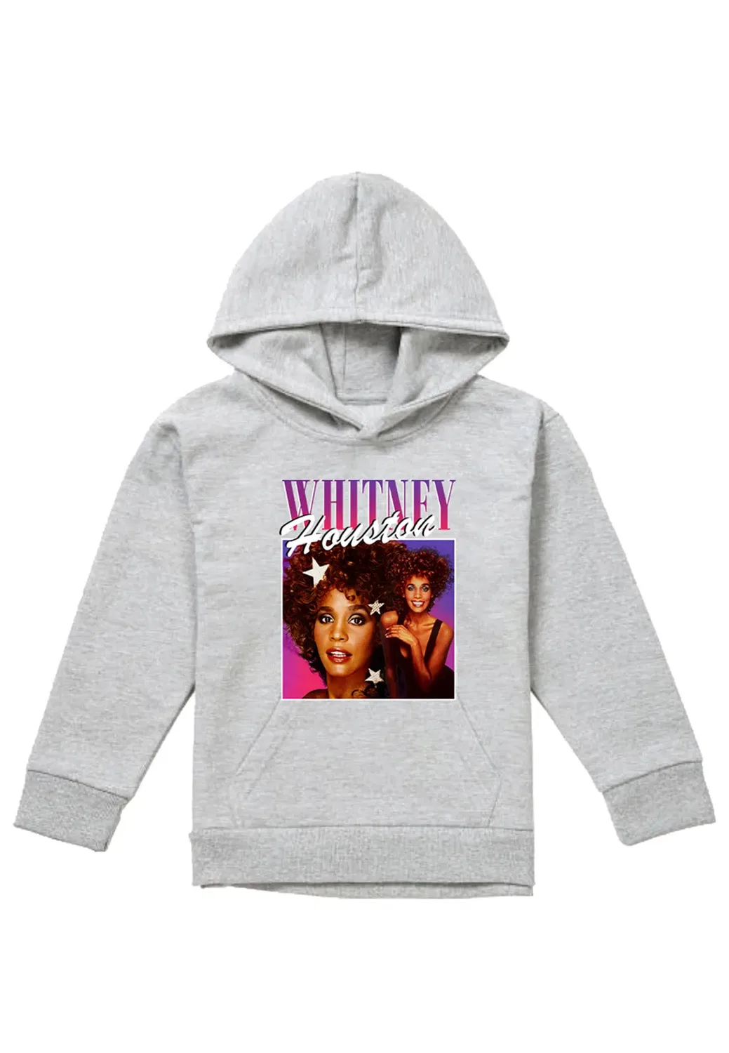 Детский худи с принтом She'S a star Whitney Houston, Grey