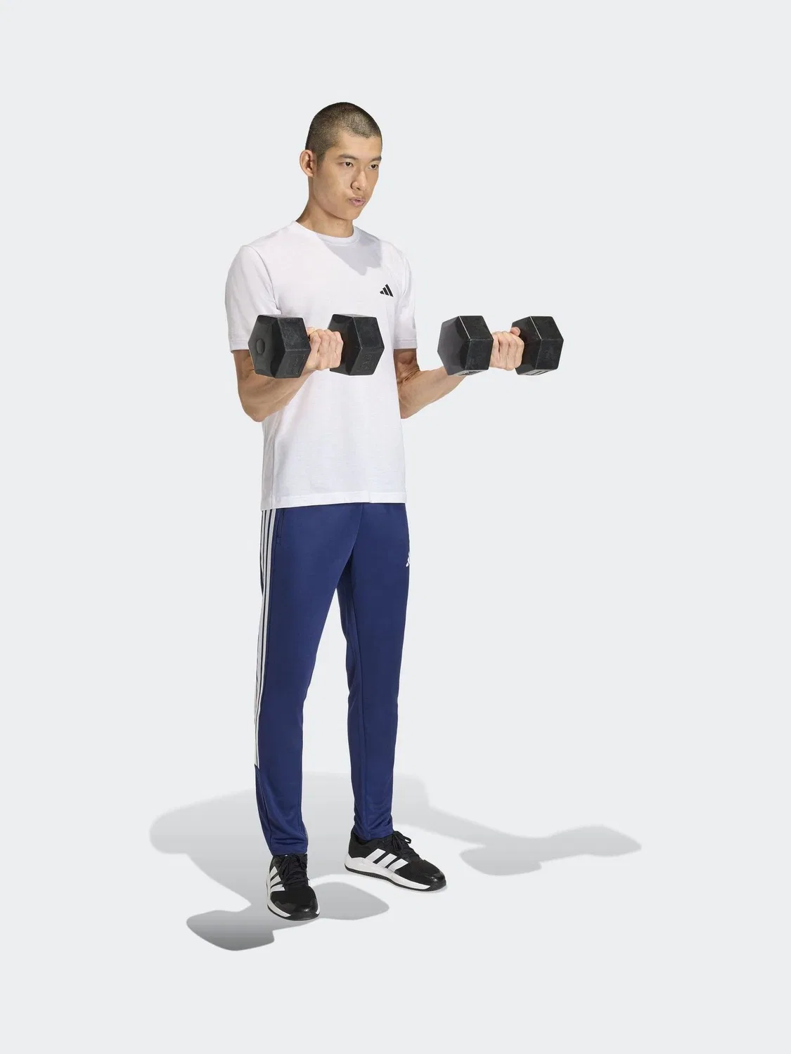 Джоггеры тренировочные All-Set 3-Stripes Knit adidas, синий — фото 3
