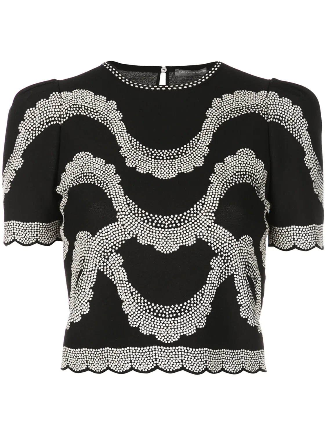 Топ с вышивкой Alexander Mcqueen, черный
