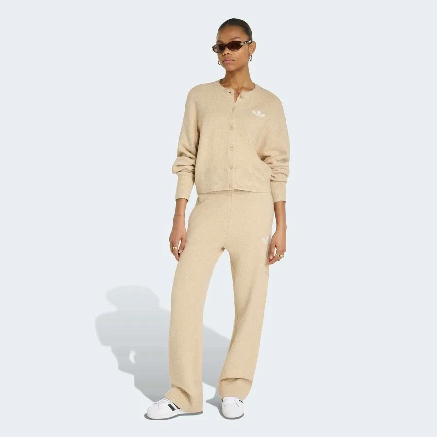 Женский свитшот adidas Essentials Knit, Кремовый — фото 3