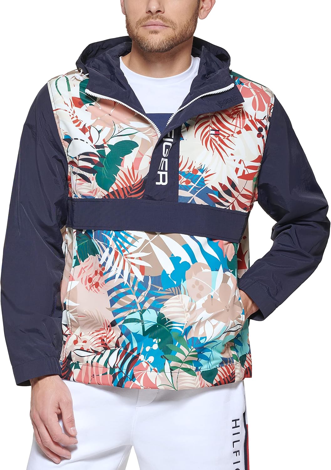 

Мужская легкая куртка-поповер в стиле ретро от Tommy Hilfiger Taslan, Tropical Print