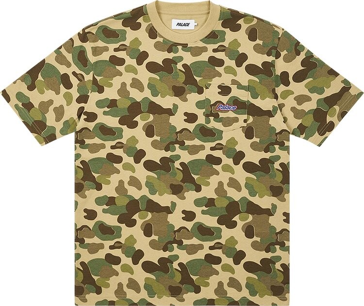 

Футболка Palace Embroidered Pocket T-Shirt 'Duck Camo', разноцветный