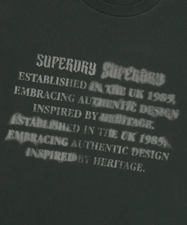Футболка с винтажным принтом Dark Hunter, Superdry, темно-синий — фото 4