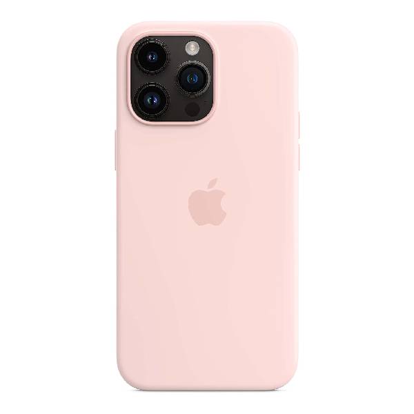 Чехол силиконовый Apple iPhone 14 Pro Max с MagSafe, chalk pink - фото