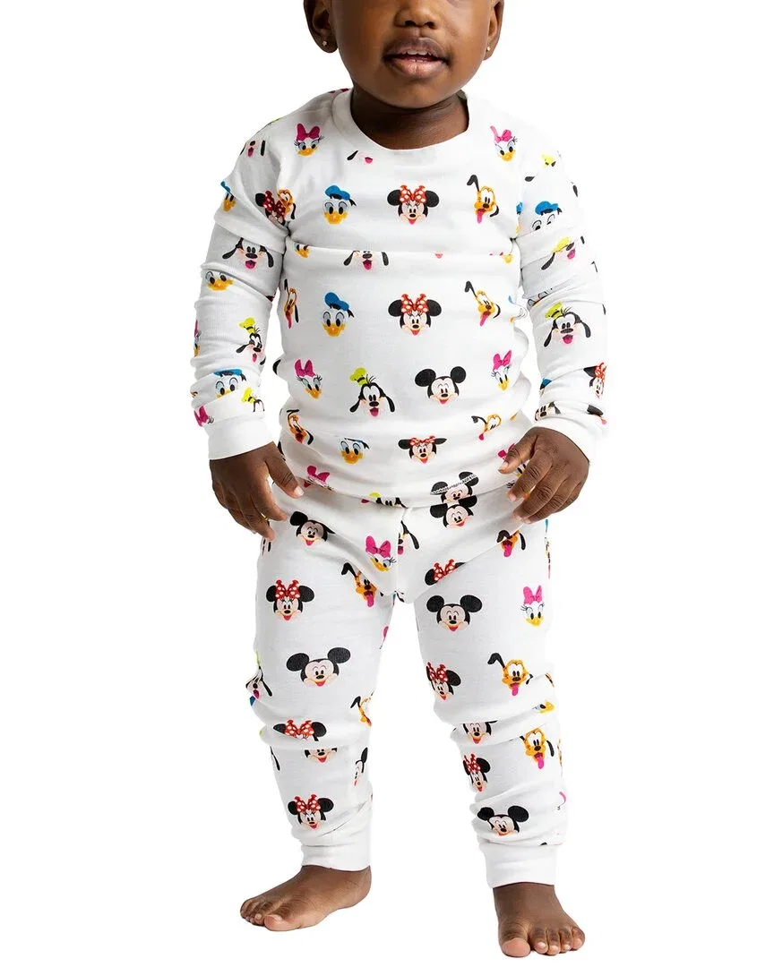 Детский комплект пижамы из органического хлопка Disney Mickey + Friends MONICA + ANDY, White