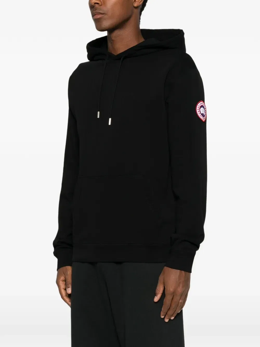 Толстовка с капюшоном, кулиской и нашивкой с логотипом Canada Goose, черный — фото 3
