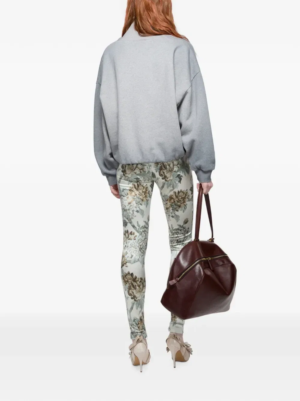 Флисовая толстовка с логотипом Acne Studios, серый — фото 3