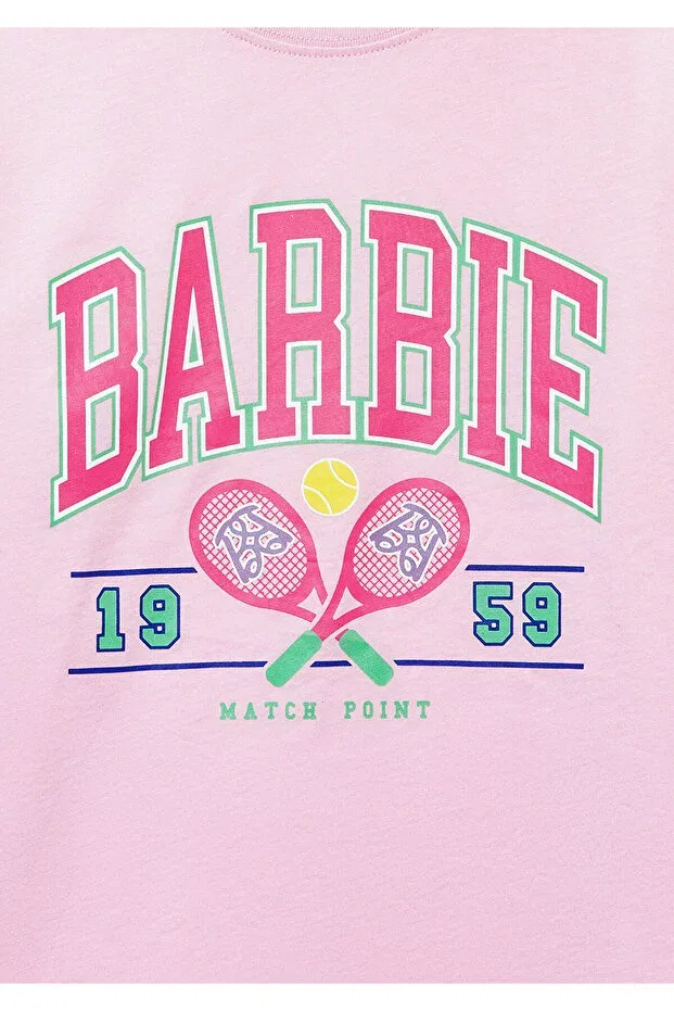Детская футболка для девочек с принтом Barbie Printed Pink T-Shirt Mavi, Pink-86959 — фото 4
