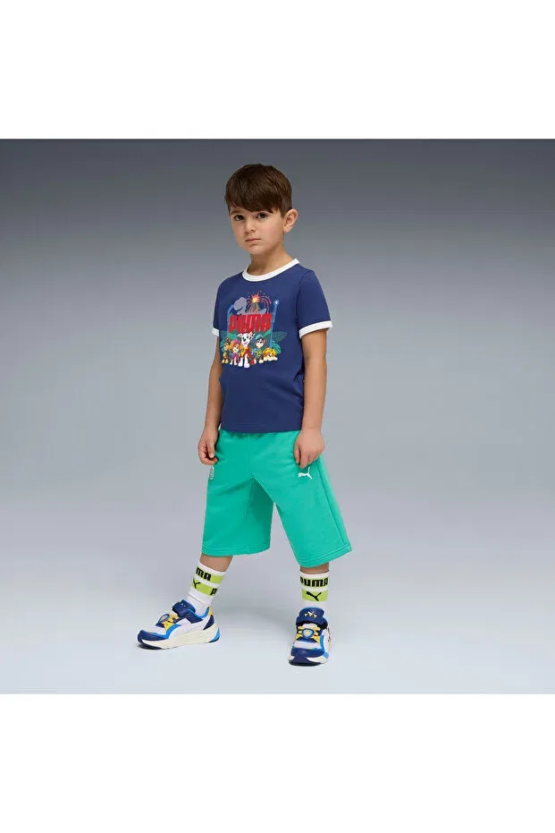 Детская футболка для девочек с коротким рукавом X paw patrol ringer tee Puma, Blue Jewel — фото 3