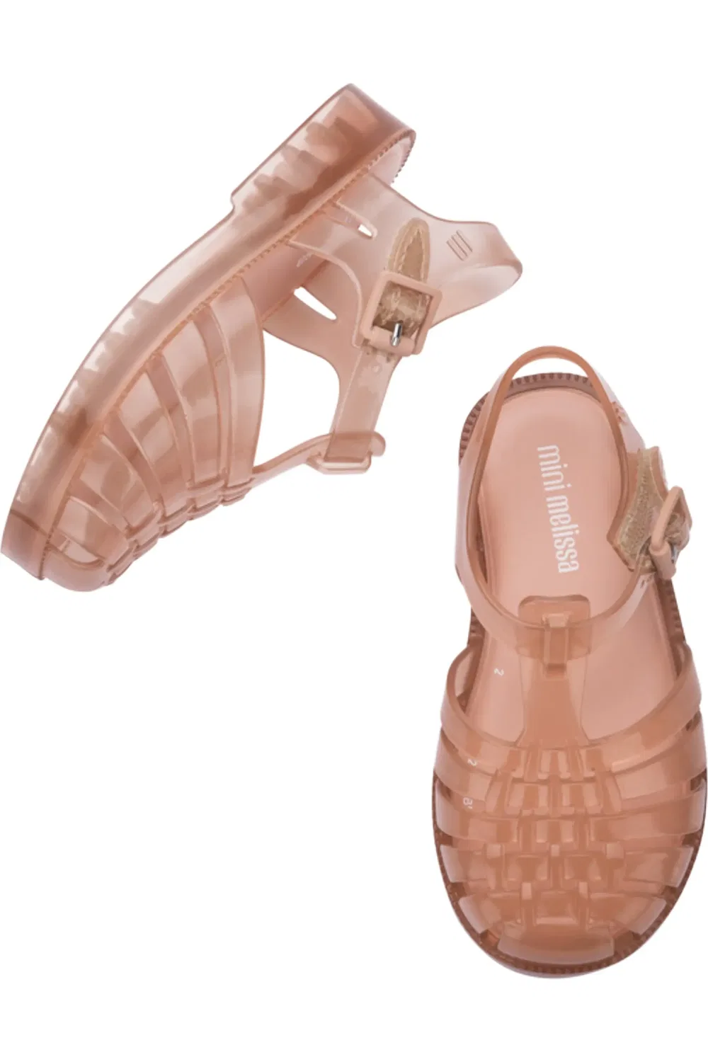 Сандалии детские с плетеным верхом Possession Mini Melissa, светло-бежевый/прозрачный — фото 3