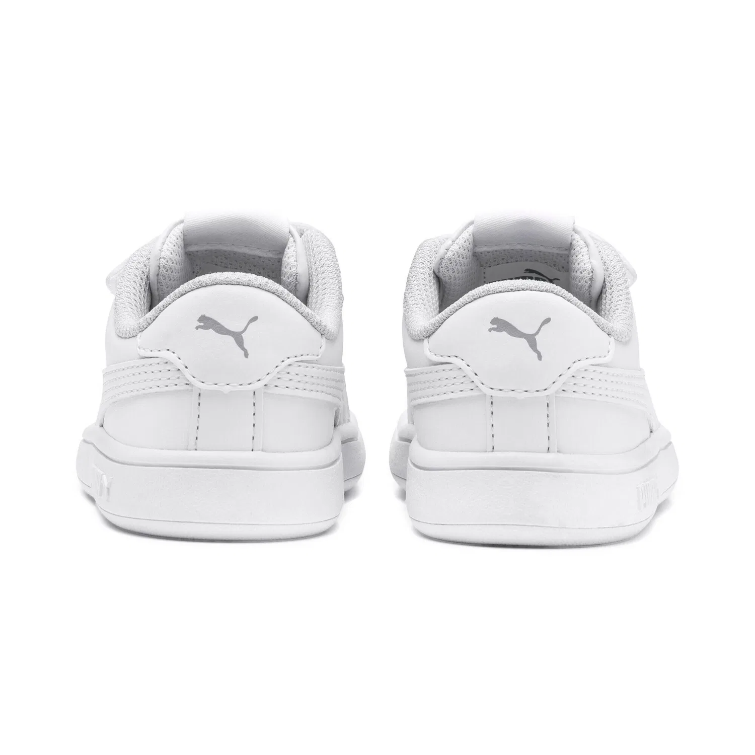 Детские кожаные кроссовки Smash v2 Puma, Weiss — фото 2