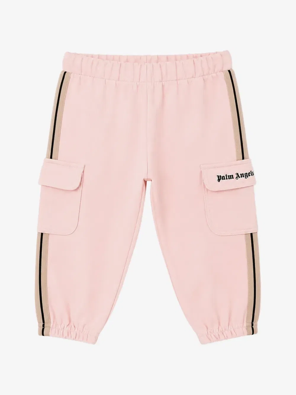 Спортивный костюм с логотипом и боковыми полосками Palm Angels Kids, розовый — фото 4