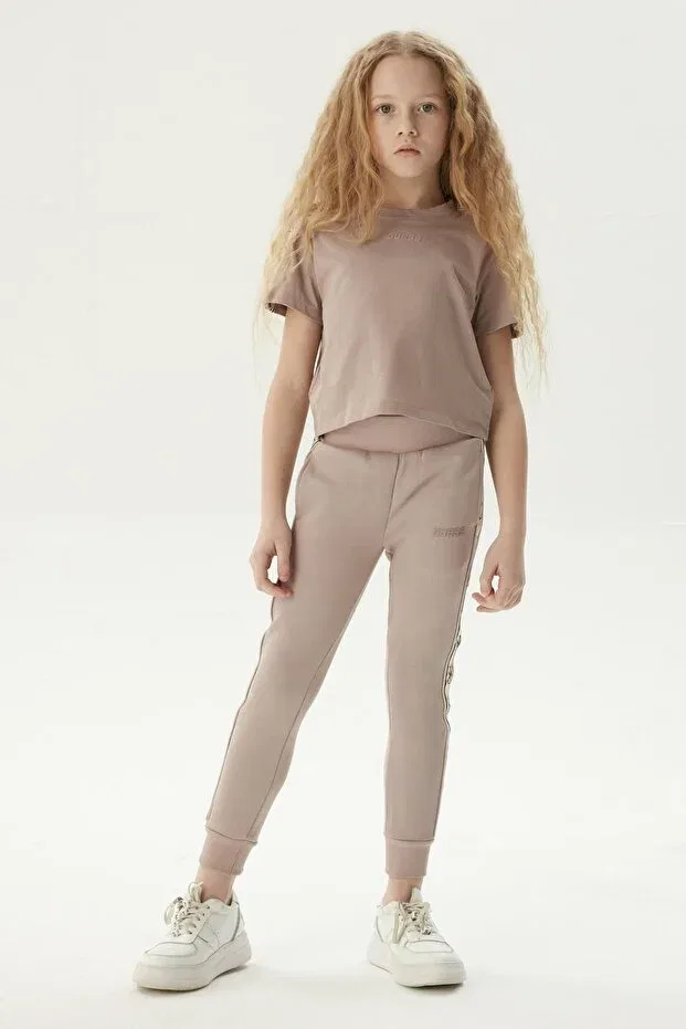 Детские спортивные штаны для девочек скинни Guess, Brown