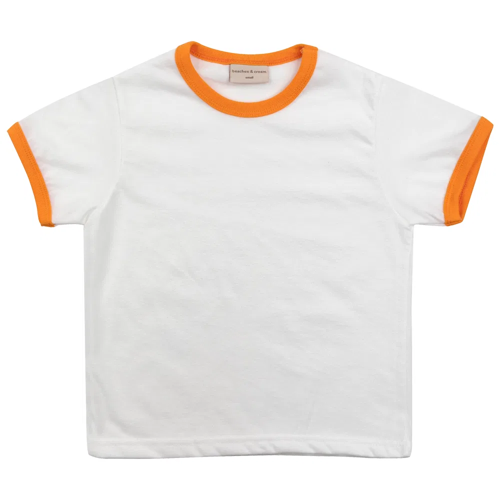 Детская футболка с коротким рукавом с принтом Beachesling Tee Orange BEACHESAND CREAM KIDS, Оранжевый
