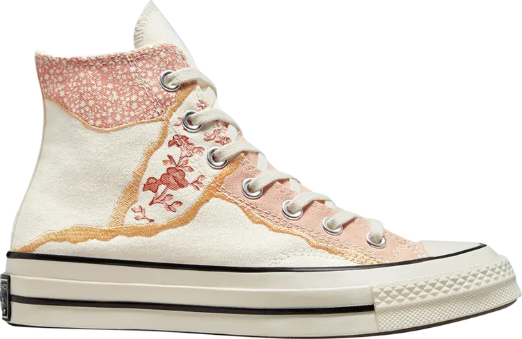 

Кроссовки Converse Wmns Chuck 70 High Metallic Floral, кремовый, Бежевый, Кроссовки Converse Wmns Chuck 70 High Metallic Floral, кремовый